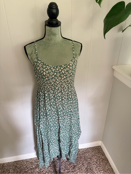 Angie Dresses & Skirts - Green Cactus Print Midi Sundress